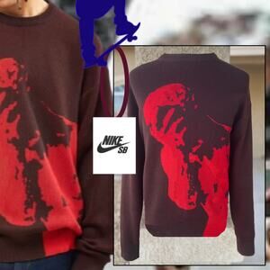 Nike SB City Of Love Earth Burgundy Red Sweater Unisex Size M